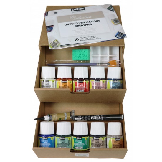 Pebeo Vitrail Glass Painting V160 Collection Set 10 x 45ml Solvent Based Paint 758462 C2 Pebeo Vitrail Glass Painting V160 Collection Set 10 x 45ml Solvent Based Paint 758462 C2